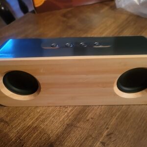 Portable Bluetooth Speaker with Bamboo Finish
